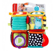 Набор мягких игрушек "Кубики Зверушки" INFANTINO 306606, 4 шт