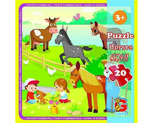 Дитячий пазл "Ферма" LA10, 20 елементів