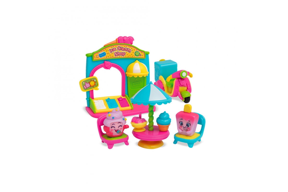 Игровой набор Джелатерия Moji Pops PMPSB216IN20, 2 фигурки, аксессуары Игровой набор Джелатерия Moji Pops PMPSB216IN20, 2 фигурки, аксессуары