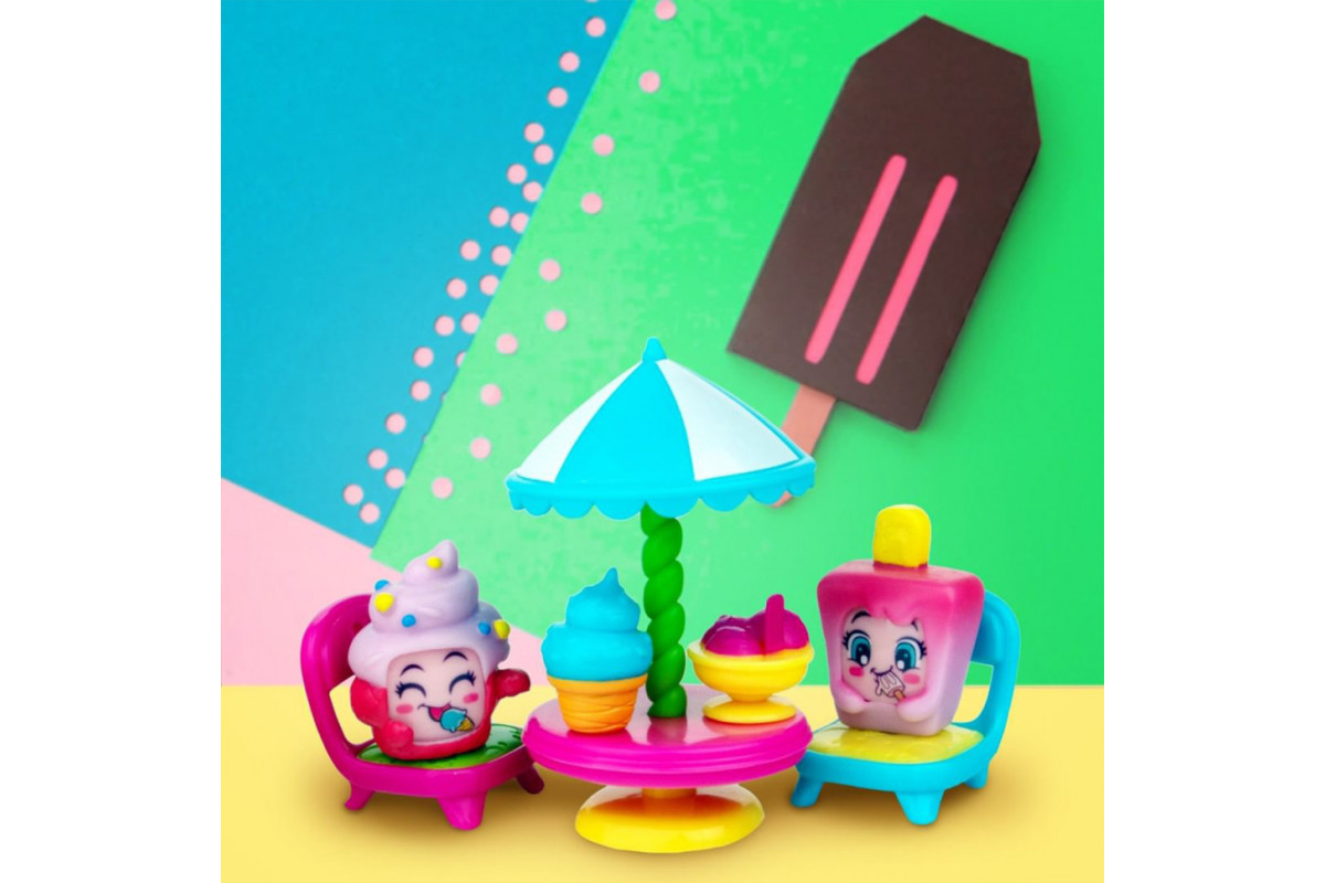 Игровой набор Джелатерия Moji Pops PMPSB216IN20, 2 фигурки, аксессуары Игровой набор Джелатерия Moji Pops PMPSB216IN20, 2 фигурки, аксессуары