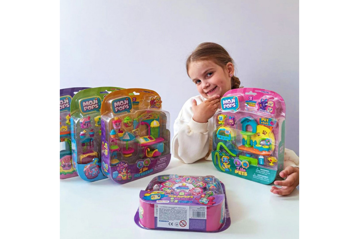 Игровой набор Джелатерия Moji Pops PMPSB216IN20, 2 фигурки, аксессуары Игровой набор Джелатерия Moji Pops PMPSB216IN20, 2 фигурки, аксессуары