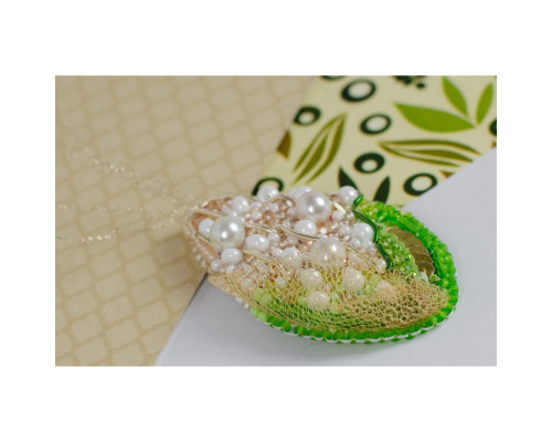 Набір для вишивання бісером прикраси "Кукурудза" AD-235 на натуральному полотні