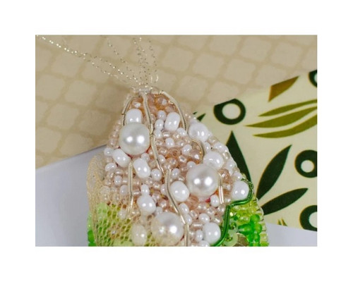 Набір для вишивання бісером прикраси "Кукурудза" AD-235 на натуральному полотні