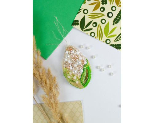 Набір для вишивання бісером прикраси "Кукурудза" AD-235 на натуральному полотні