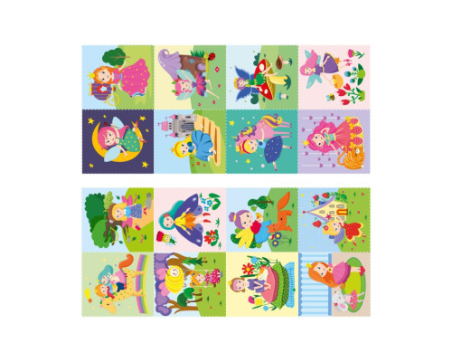 Дитяча розмальовка "Принцеси та феї" РМ-68-04, 16 наліпок