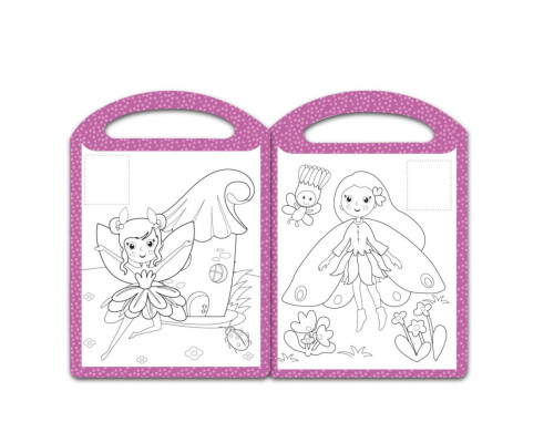 Дитяча розмальовка "Принцеси та феї" РМ-68-04, 16 наліпок