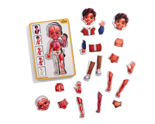 Дерев'яний пазл-вкладиш "Анатомія людини - хлопчик-2" (ПСД261) PSD261 будова тіла