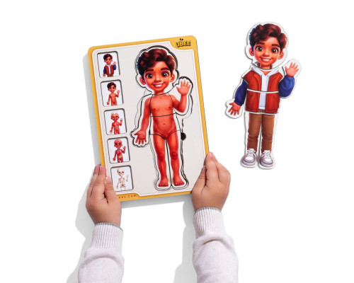 Дерев'яний пазл-вкладиш "Анатомія людини - хлопчик-2" (ПСД261) PSD261 будова тіла