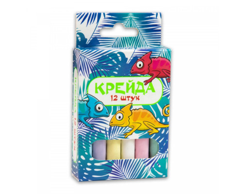 Крейда "Маленька кругла" 50106, 12 штук, різнокольорова