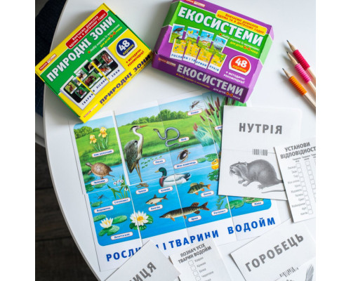 Набір тематичних карток "Екосистеми" 13169003 для дітей 4-6 років