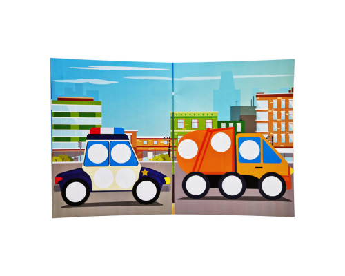 Розвиваюча книжка з наклейками "Авто" 403952 для найменших