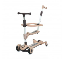 Самокат дитячий триколісний 3 в 1 JR3-127-BRN, колеса зі світлом