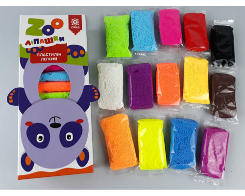 Пластилін легкий ZOOлипашки "Панда" ZIRKA 140214 (14 різнокольорових стиків по 6 г)