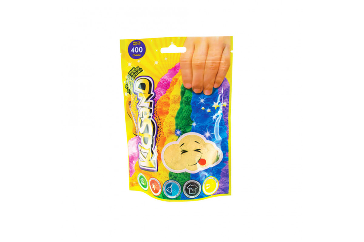 Кінетичний пісок "KidSand" KS-03-03 пакет 400 гр Жовтий