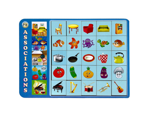 Деревянный пазл-вкладыш "Ассоциации - 1" Ubumblebees (ПСД098) PSD098, 25 плашек