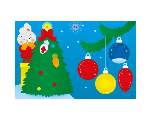 Набор для творчества "Аппликации наклейками Зайчик" 1655005, 30 наклеек