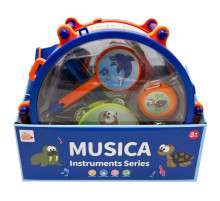 Дитячий набір музичних інструментів SF8122ABC, барабан, дудка, маракас