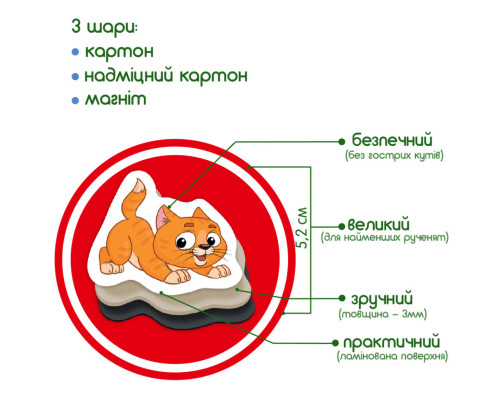 Набір магнітів Magdum Тварини ML4031-16 EN
