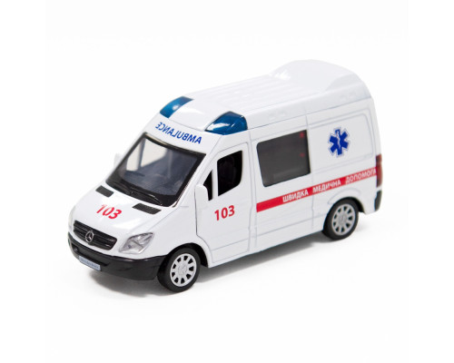 Автомодель дитяча Швидка допомога MERCEDES-BENZ SPRINTER TechnoDrive 250295 інерційна