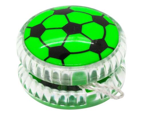 Дитяча іграшка Йо-йо "Футбольний м'яч" М 5641(Green) 5,5 см, світло