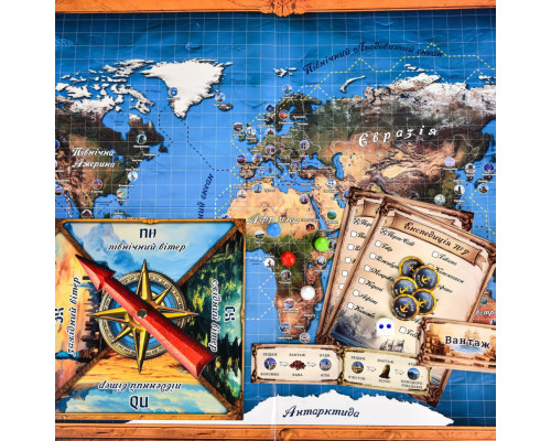 Настольная игра "Вокруг света" 30110 рулетка, призовые жетоны 75 штук