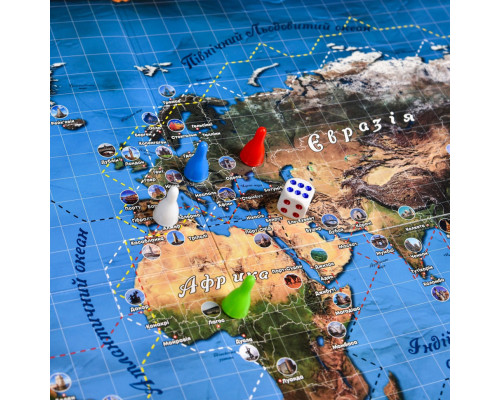 Настольная игра "Вокруг света" 30110 рулетка, призовые жетоны 75 штук