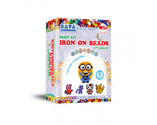 Дитячий набір для творчості. Магніти з термомозаїки "Мультики" TM-004, 5 фігур