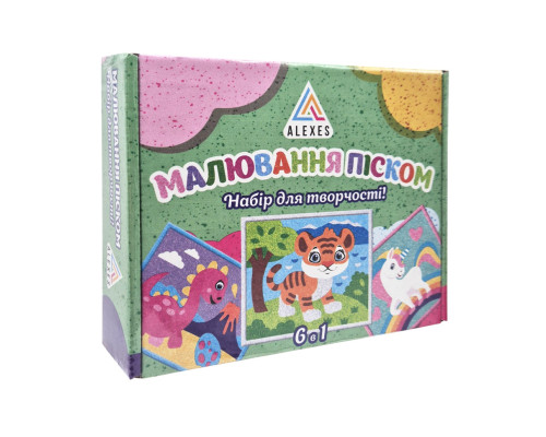Детский набор для творчества Картина из песка Sand Art 6 в 1 КР-003 песок в бутылках