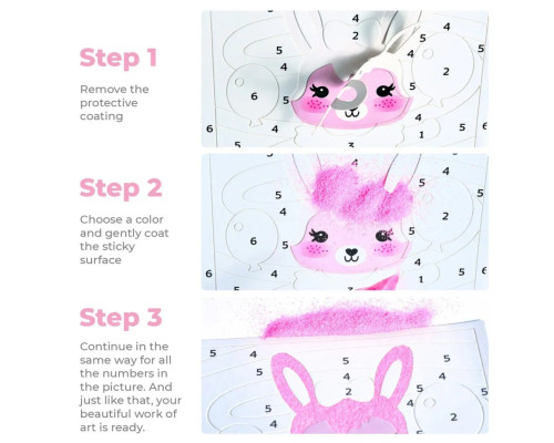 Детский набор для творчества Картина из песка Sand Art 6 в 1 КР-003 песок в бутылках