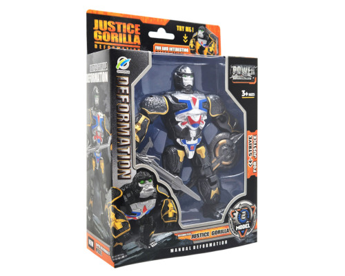 Дитячий робот-трансформер Justice Gorilla 168-85(Black) робот-горила