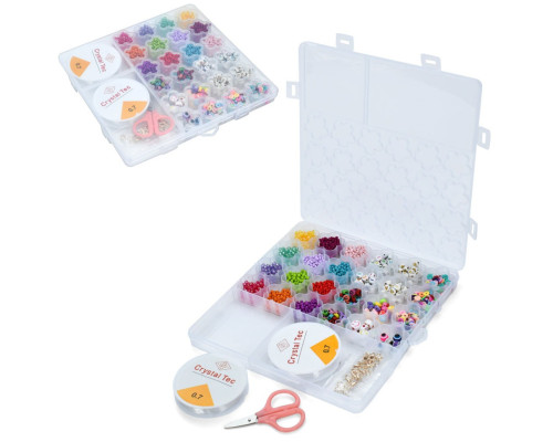 Набор бисера для изготовления креативных аксессуаров A103-15E, нитки, бусины