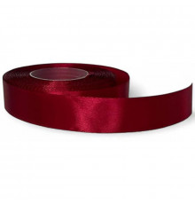 Атласная лента для рукоделия АБ-124, 0,6 см x 23 м, Бордовый