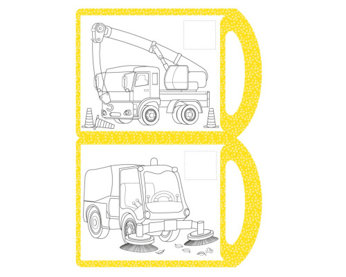 Дитяча розмальовка "Техніка" РМ-68-06, 16 наліпок