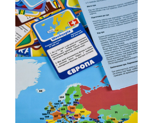 Карткова гра "Країни світу" 30952 інструкція, 220 карток
