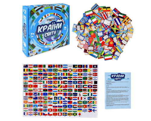 Карткова гра "Країни світу" 30952 інструкція, 220 карток