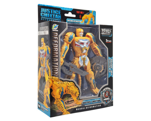 Дитячий робот-трансформер Justice Cheetah 168-85(Yellow) робот-гепард