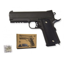 Страйкбольный пистолет "Colt 1911 Rail" Galaxy G25 металл черный