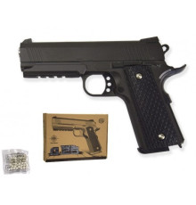 Страйкбольный пистолет "Colt 1911 Rail" Galaxy G25 металл черный