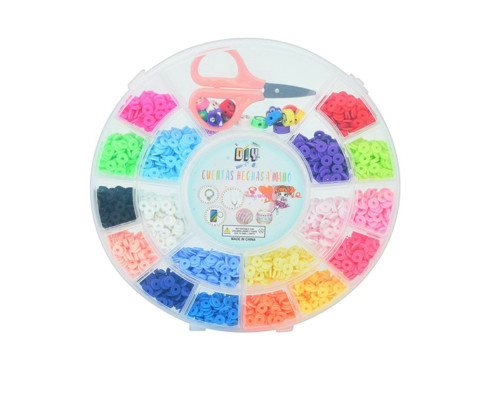 Набор бисера для изготовления креативных аксессуаров 254-55-2 нитки, бусины