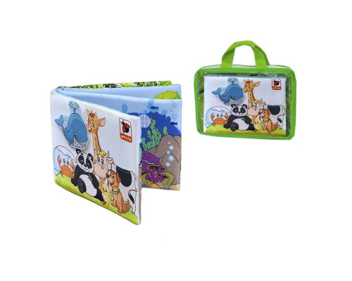 Дитяча м'яконабивна розвиваюча книжка "Тварини" МС 070301-03, 7 сторінок 42 тварини