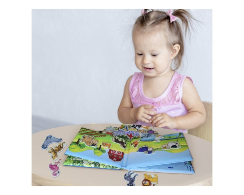 Дитяча м'яконабивна розвиваюча книжка "Тварини" МС 070301-03, 7 сторінок 42 тварини