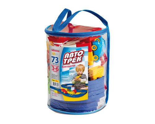 Конструктор дитячий "Автотрек” 70699, 73 деталі, рюкзак