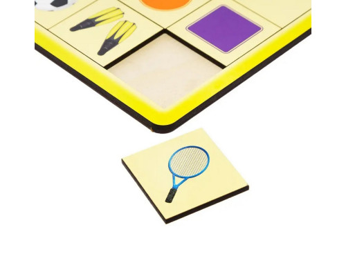 Деревянный пазл-вкладыш "Ассоциации - 3" Ubumblebees (ПСД100) PSD100, 25 плашек