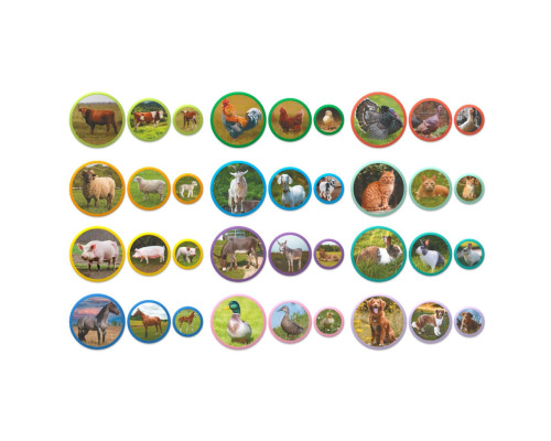 Дитячий магнітний набір Монтесорі "Родини тварин: ферма" 200271, 36 елементів