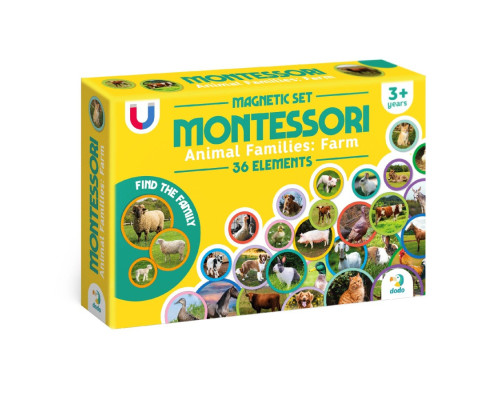 Дитячий магнітний набір Монтесорі "Родини тварин: ферма" 200271, 36 елементів