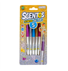 Набір ароматних гелевих ручок "Металеве сяйво" Scentos 12265, 5 кольорів