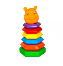 Дитяча розвиваюча пірамідка-качалка "Ведмідь" 13150V, 7 елементів