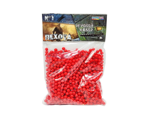 Пластикові кульки для дитячої зброї 1-152, 6 мм 1000 шт Червоний