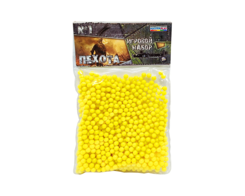 Пластикові кульки для дитячої зброї 1-152, 6 мм 1000 шт Жовтий