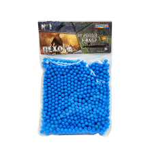 Пластикові кульки для дитячої зброї 1-152, 6 мм 1000 шт Блакитний